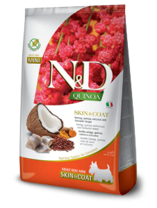 Farmina N&d Dog Secco Adult Mini Skin E Coat Quinoa Aringa Cocco Kg 2,5