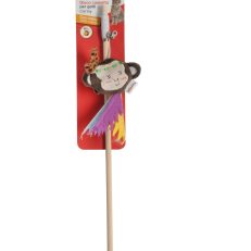 Camon Ag122 Gioco Gatto, In Poliestere E Legno C/catnip E Campanello, Cannetta Soggetti Indiani - 40cm -