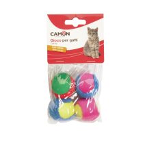 Camon Ag135 Gioco Gatto In Pe + Poliestere C/catnip, Busta Palline Da 4pcs, Diam. 4cm
