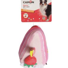 Camon Ah054 Gioco Cane In Poliestere C/squeaker, Fetta Di Torta, Approx. 25cm