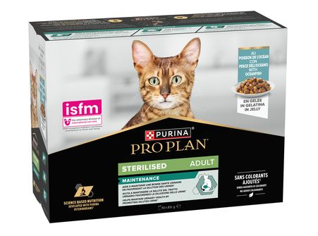 Proplan Cat Umido Busta Multipack Sterilised Pesce Oceano 10x85 Gr