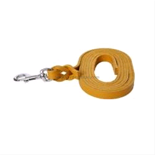 Leopet -lunghina- Guinzaglio Da Esposizione In Pelle Di Bufalo Colore Beige 2mt - immagine 3