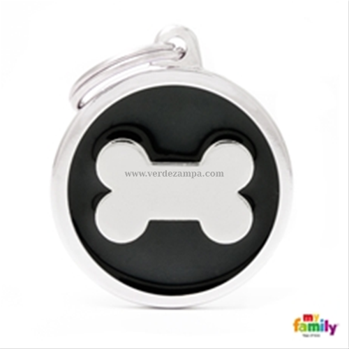 My Family Targhetta Medaglia Black Big Circle Bone - immagine 3