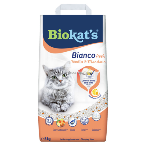 Biokat's Bianco Fresh Vaniglia Mandarino Kg 5 - immagine 3