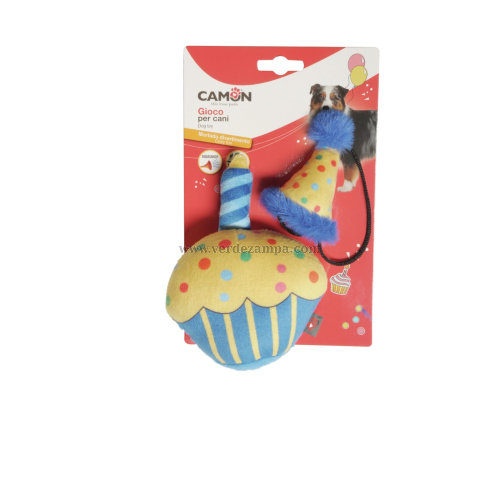 Camon Ah056 Gioco Cane In Poliestere C/squeaker E Frusciante, Cupcake, Approx. 16cm - immagine 3