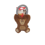 Camon Ah4172 Gioco Cane In Poliestere Tre Soggetti, Gorilla C/squeaker, Approx. 20cm - - immagine 2