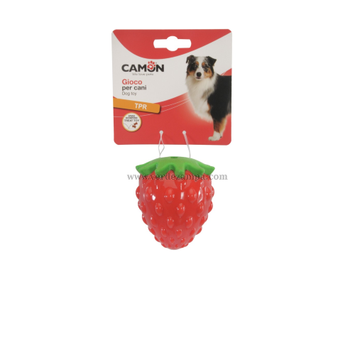 Camon Ad089/a Gioco Cane In Tpr C/spargiricompense, Fragola, Approx. 9cm - immagine 3