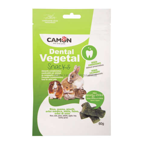Camon H330/b Mini Spongy Sticks C/erba Medica E Mele(60g) - immagine 3