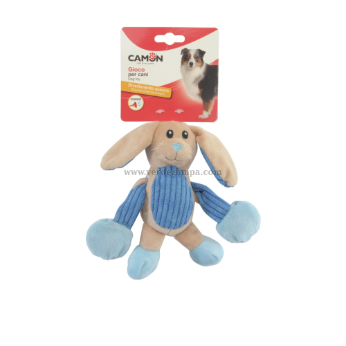 Camon Ah4173 Gioco Cane In Poliestere Due Soggetti, Coniglio E Scimmia C/squeaker, Approx. 28cm - immagine 3