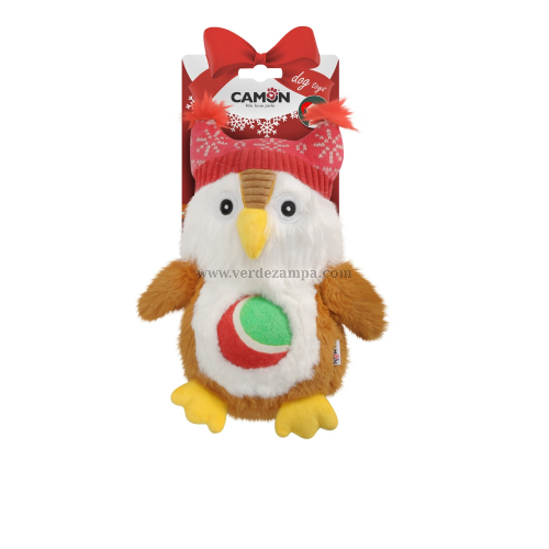 Camon Ah9365 Gioco Cane - Gufo Con Palla Da Tennis, Approx.27cm - 2p - immagine 3