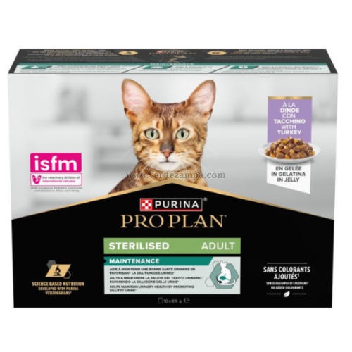 Proplan Cat Umido Busta Multipack Sterilised Tacchino 10x85 Gr - immagine 3