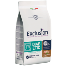 Exclusion Dog Secco Diet Diabetic Medium/Large Maiale Kg 2