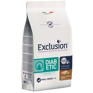 Exclusion Dog Secco Diet Diabetic Small Maiale Kg 2