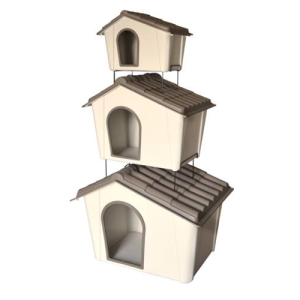 Leopet Cuccia In Plastica Mini A Forma Di Casetta 57x39x41