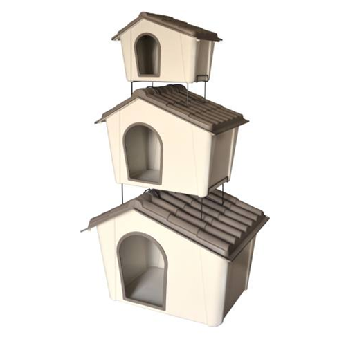Leopet Cuccia In Plastica Large A Forma Di Casetta 97x77x74