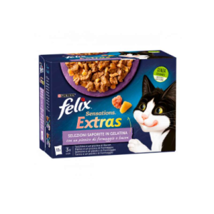 Felix Multipack Sensations Extra Tacchino-manzo-salmone-tonno Pz 12x Gr 85