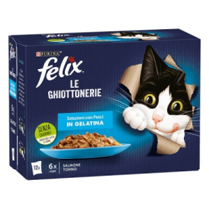 Felix Multipack Ghiottoneria Salmone-tonno Pz 12x Gr 85