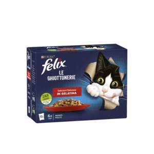 Felix Multipack Ghiottoneria Manzo-pollo Pz 12x Gr 85