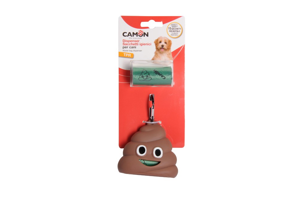 Camon B523/p Dispenser In Tpr "poo" C/2 Rotoli Da 15 Sacchetti - 8p