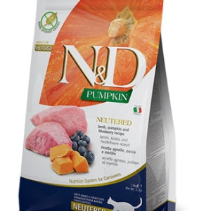 Farmina N&d Cat Secco Pumpkin Neutered Agnello Zucca Mirtillo - KG 5