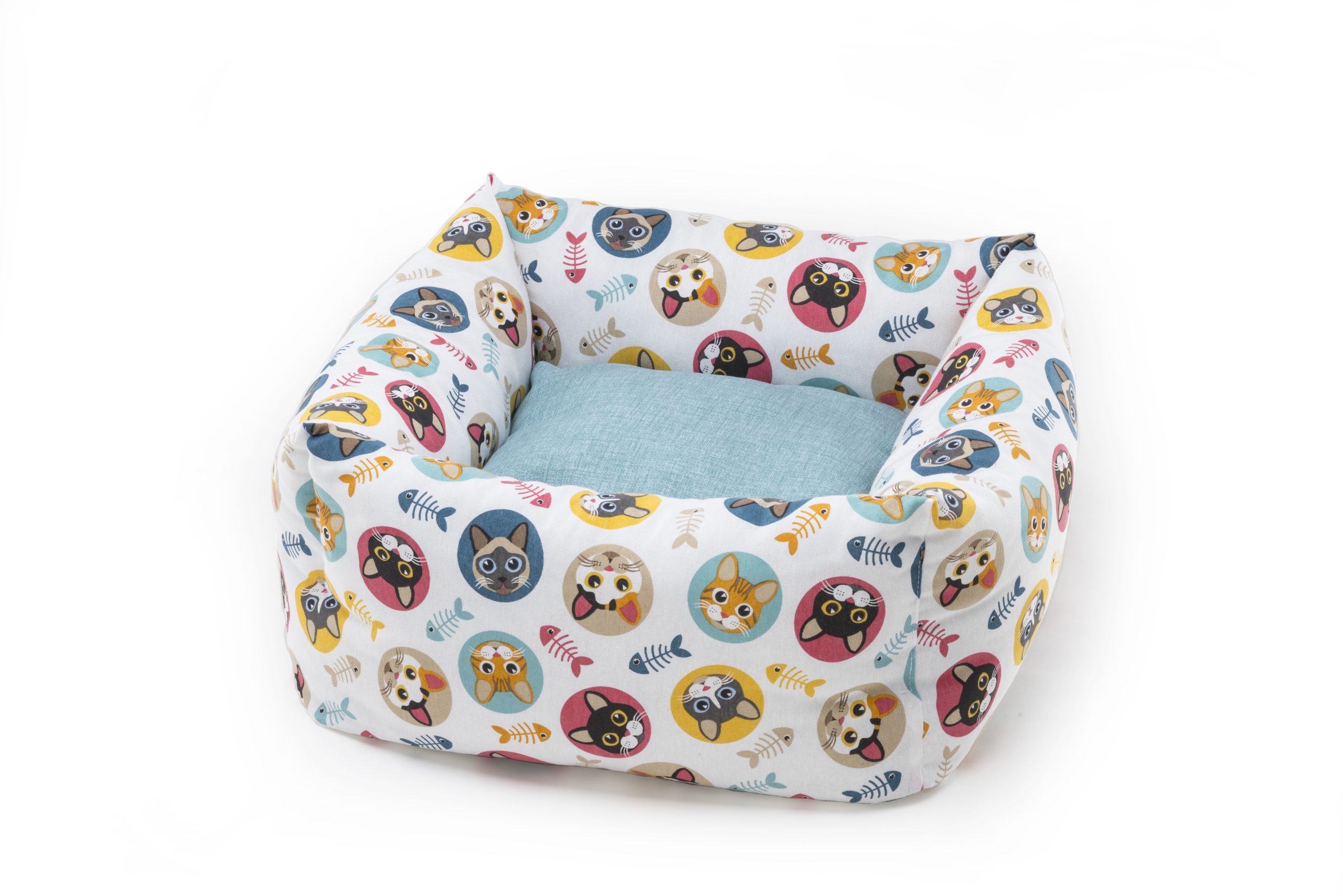 Leopet Cuccia Rodi Quadrata Gatto Multicolor 50x50x20h Cm Cusc. Estr.