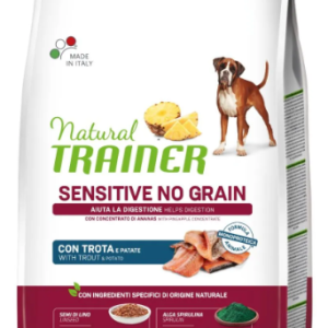 Trainer Sensitive Dog Secco Adult Med/max No Grain Trota - KG 12