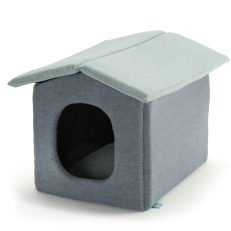 Leopet Casetta Lusso Blue Dalia 47x35x35h Cm Tetto E Cusc. Estr.