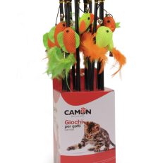 Camon Ag0379 Gioco Gatto Cannetta In Plastica, Due Soggetti Due  Colori C/campanellino, 48cm