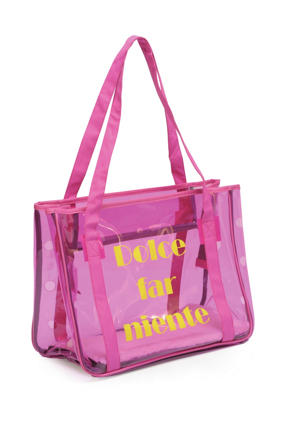 Camon Ca679 Borsa Trasportino Trasparente In Pvc - Viola 42x20x30(h)cm