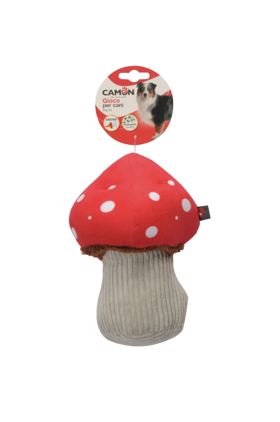 Camon Ah4218 Gioco Cane In Polies C/squeak, Fungo Scomponibile 21cm