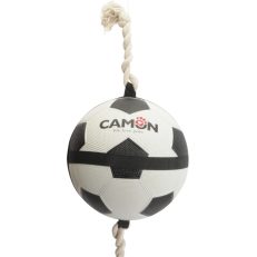 Camon Ad0541 Palla Da Calcio X Cani  C/maniglie In Corda - Bianco/nero