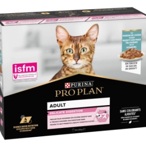Proplan Cat Umido Busta Multipack Delicate Pesce Salsa 10x85 Gr