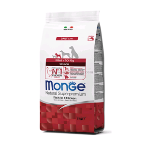 Monge Dog Secco Senior Mini Pollo Kg 3