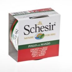 Schesir Dog Umido Lattina - 7682-4254 POLLO CON MANZO GR 150