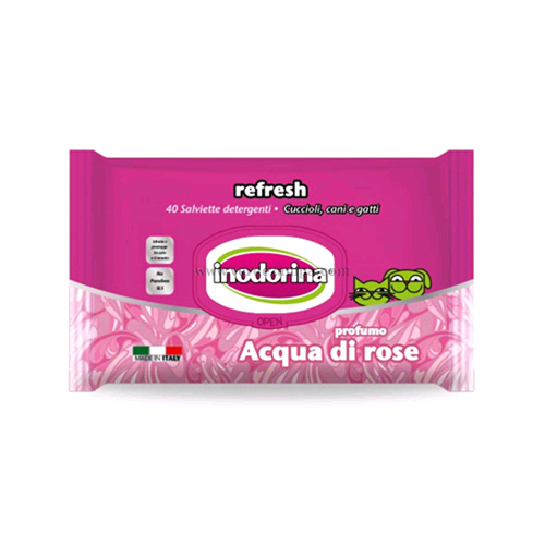 Inodorina Salviette Acqua Rose Pz 40 - immagine 3