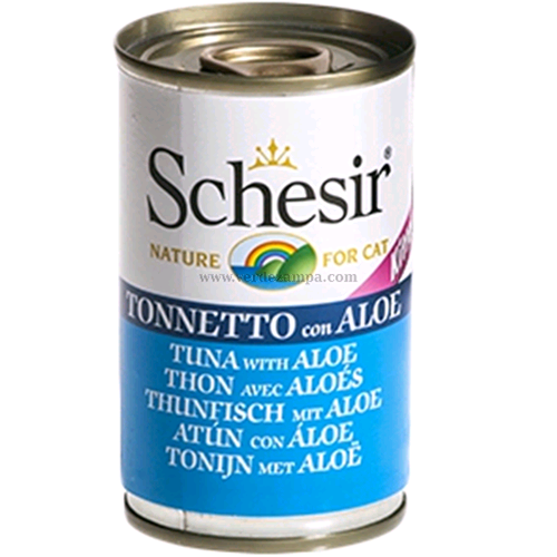 Schesir Cat Umido Lattina Kitten Tonno Aloe Gr 140 - immagine 3