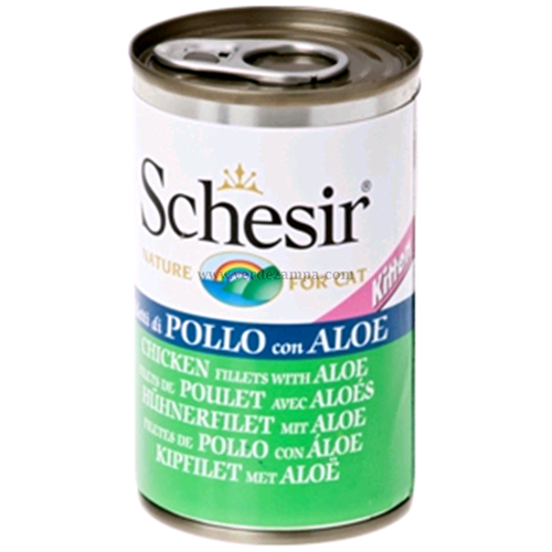 Schesir Cat Umido Lattina Kitten Pollo Aloe Gr 140 - immagine 3