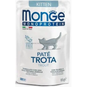 Monge Cat Umido Busta Monoproteico Kitten Trota Gr 85