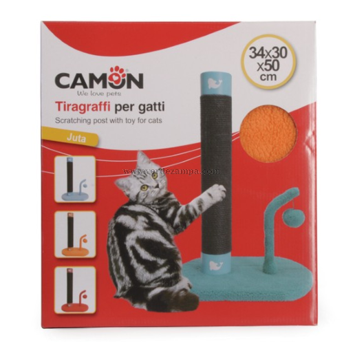 Camon Tiragraffi Colorato A Colonna, Corda In Juta, C/gioco, Cm.34x30x50(h) - immagine 3