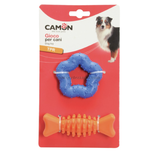 Camon Ad0492 Gioco Cane, In Tpr, Kit Da 2pezzi (stella+osso) - - immagine 3