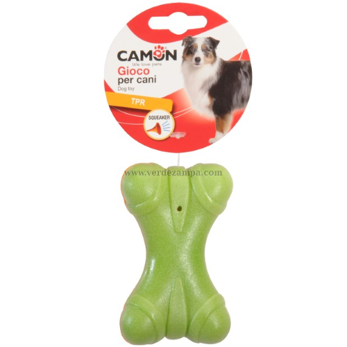 Camon Ad0513 Gioco Cane Osso In Tpr C/squeaker, Approx. 10cm - - immagine 3