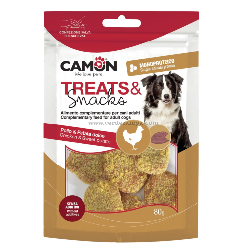 Camon Ae014 Medaglioni Impanati Di Pollo E Patata Dolce (80g) - (1 Display) 14 Buste - immagine 3