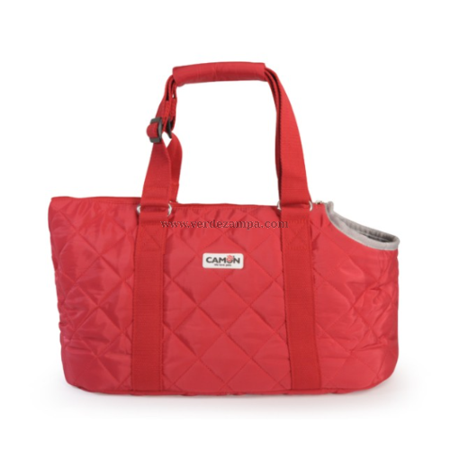 Camon Ca625/a Borsa-trasportino In Poliestere C/maniglie In Cotone - Colore Rosso - 45x22x26cm - immagine 3