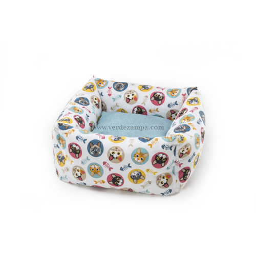 Leopet Cuccia Rodi Quadrata Gatto Multicolor 50x50x20h Cm Cusc. Estr. - immagine 3