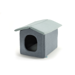 Leopet Casetta Lusso Blue Dalia 47x35x35h Cm Tetto E Cusc. Estr. - immagine 2