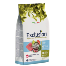 Exclusion Dog Secco Mediterraneo Puppy Large Tonno Kg 12