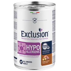Exclusion Dog Umido Lattina Diet Hypoallergenic Gr 400 - CONIGLIO E PATATE