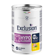 Exclusion Dog Umido Lattina Diet Hypoallergenic Gr 400 - QUAGLIA E PISELLI