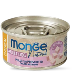 Monge Dog Umido Lattina Gr 95 - POLLO PROSCIUTTO