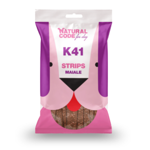 Natural Code Dog Snack K41 Strips Maiale Gr 180
